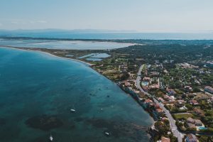 Vue drone sur le Camping International - Hyères - Presqu’île de Giens - Var 83